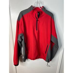 Ping Men's Grind 1/4 Zip Lightweight Pullover Jacket Red/Grey ~ Size L